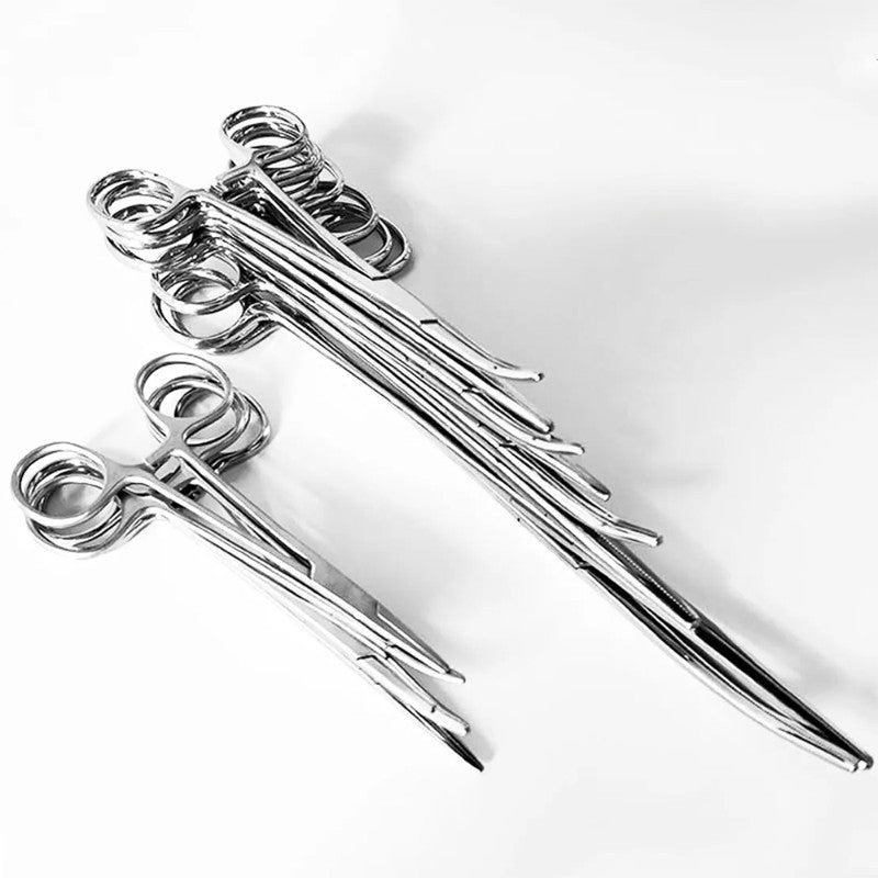 Stainless Steel Bent-Nose/Straight Curved Locking Hemostatic Forceps PS Clamp Pliers, Available in 16/18/20 cm Scissors Pliers.LK-AA105