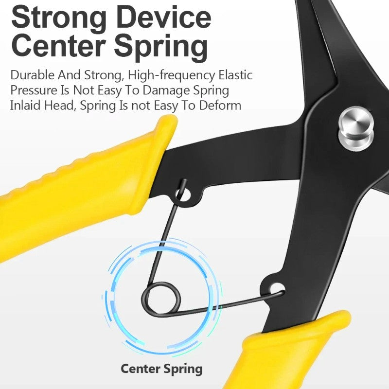 2-in-1 Internal and External Snap Ring Pliers – Spring-Loaded Dual-Purpose Tool for Mounting and Removing Circlips,LK-AA106