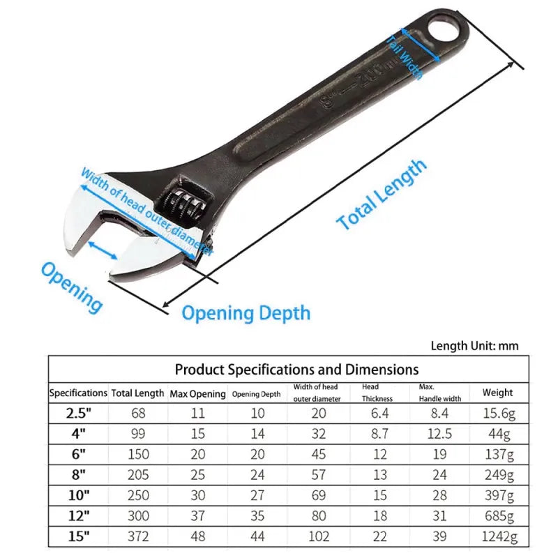 Portable precision adjustable wrench-9