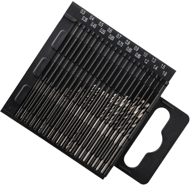 20Pcs Drill Bits For Precision Crafts Jewellery Watch Repair Model Making Hobby Work Electronics 0.3mm-1.6mm Mini HSS Spiral Dri,LK-AA154