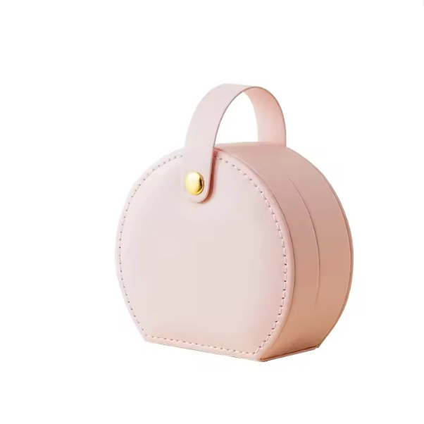 As per Semicircle Portable Jewelry Box Storage Box Princess Handbag Mini Earrings Necklace Ring Box Cross-border Spot,LK-AA246