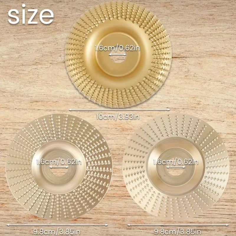 1/3/9PCS Wood Carving Disc Set–100mm & 95mm Grinder Wood Grinding Wheels,Polishing Accessories for Rotary Tools LAKIMI LK-AA202