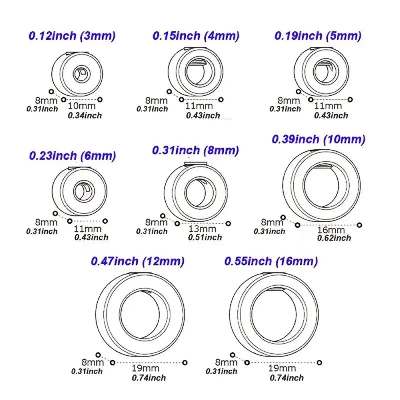 Adjustable Drill Bit Depth Stop Collar Kit with Hex Wrench and Positioning Rings,LK-AA98
