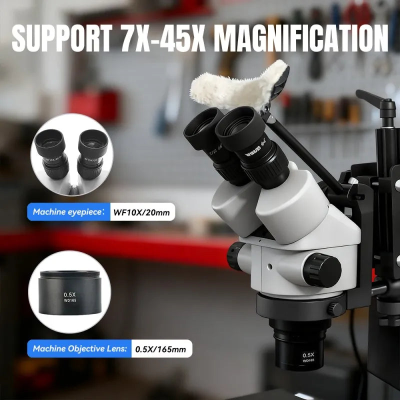 Binocular Stereo Microscope with Adjustable Magnification LK-MS01A-W