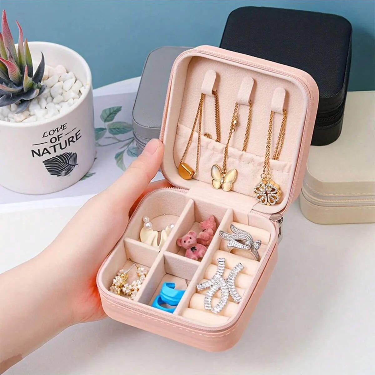 New creative letter jewelry box portable travel ring necklace earrings stud earrings earrings earrings earrings storage box,LK-AA245