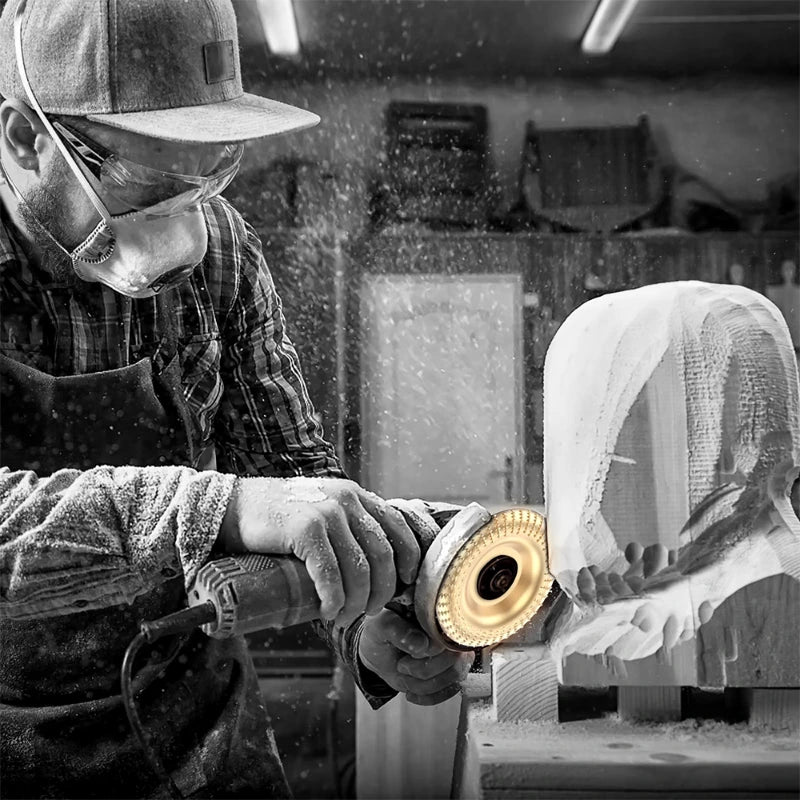 1/3/9PCS Wood Carving Disc Set–100mm & 95mm Grinder Wood Grinding Wheels,Polishing Accessories for Rotary Tools LAKIMI LK-AA202