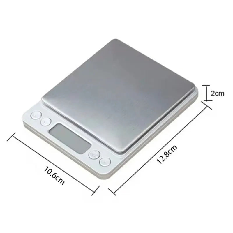 High-Precision Digital Kitchen and Jewelry Scale, 500g/0.01g to 3kg/0.1g with Dual Trays,LK-AA95