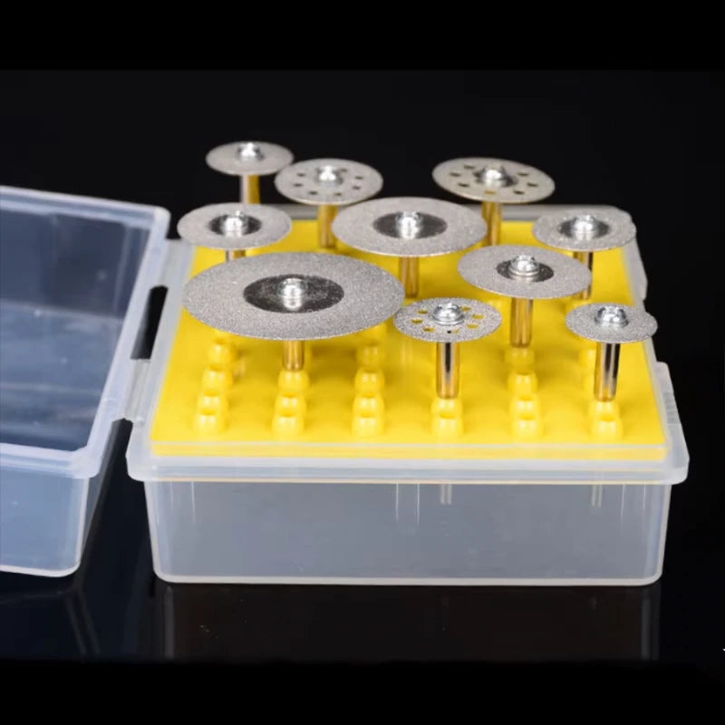 50 Pcs Diamond Grinding Heads Set – Coated Drill Bit Abrasive Burrs, 2.35mm for Polishing Jewelry, Glass, Marble,LK-AA199