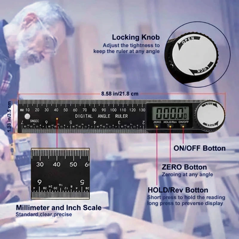 Digital Angle Gauge with Level Function-4