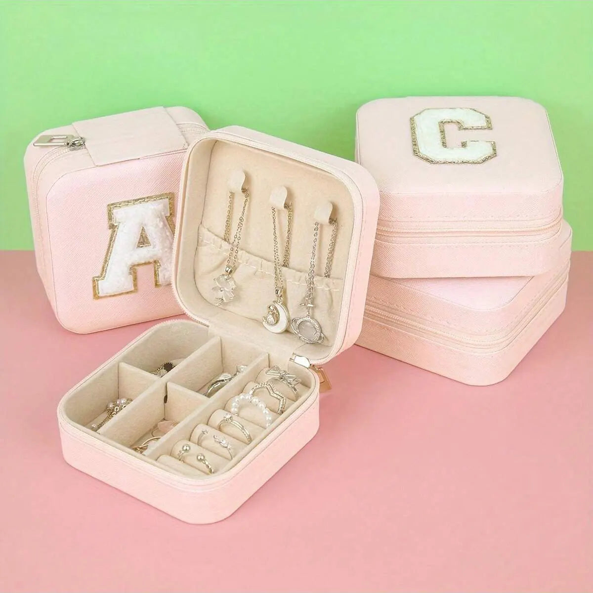 New creative letter jewelry box portable travel ring necklace earrings stud earrings earrings earrings earrings storage box,LK-AA245