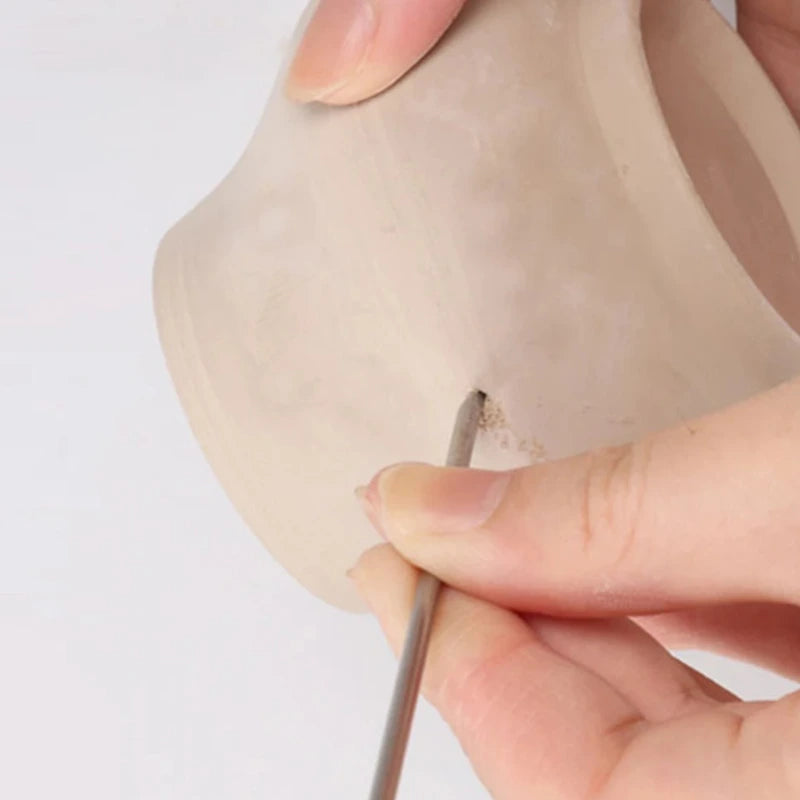 6 Pcs Pottery Stainless Steel Hole Puncher Carving Sculpture Modeling Punching Diy Ceramic Teapot Polymer Clay Tools,LK-AA173