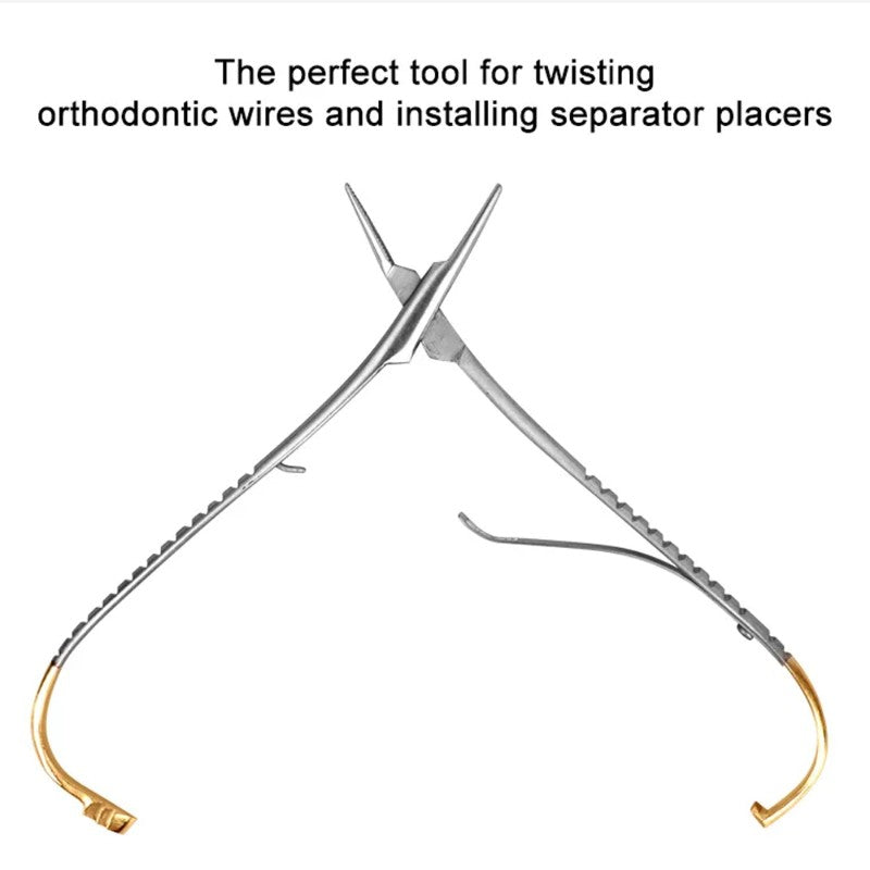 1 Piece Stainless Steel Dental Needle Holder Tweezer – Denspay Dental Mathieu Forceps, Orthodontic Instrument, Surgical Tool for Dentists,LK-AA109