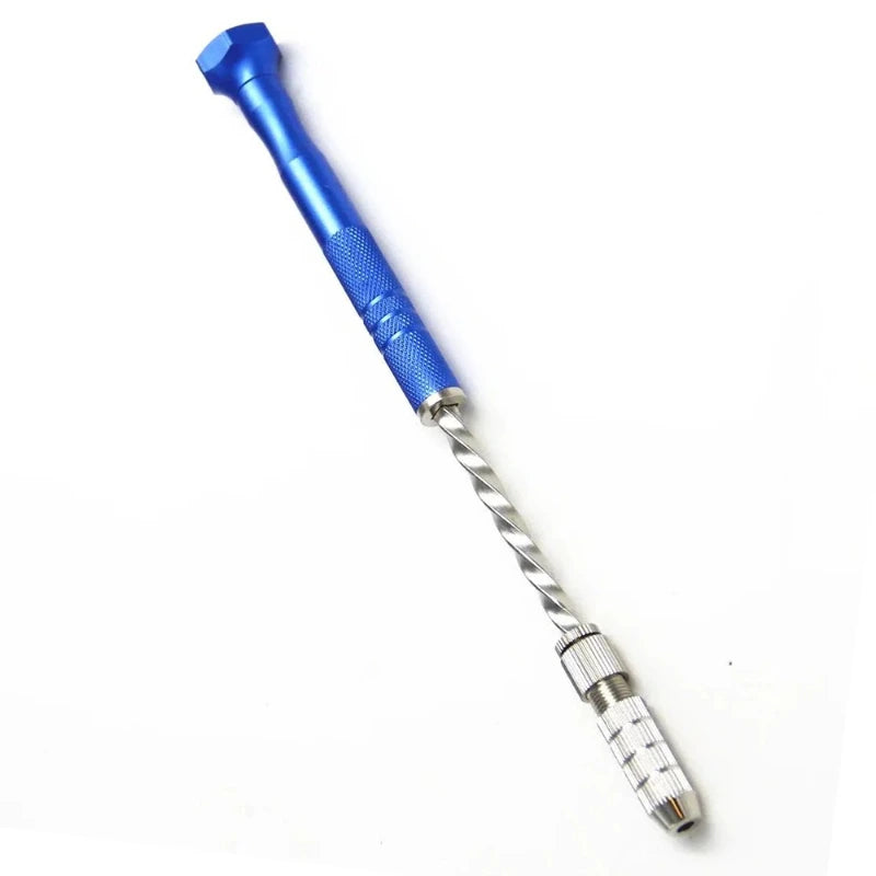 Blue Extended Semi-automatic 0.5-3mm Hand Twist Drill Amber Plastic Circuit Board Drilling Tool Twist Drill Set,LK-AA156