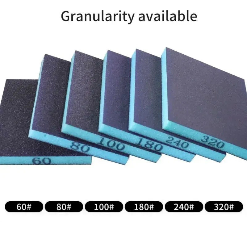 6PCS Reusable Sanding Sponges, 60-320 Grit Wet/Dry Abrasive Blocks for Polishing Metal and Wood,LK-AA96