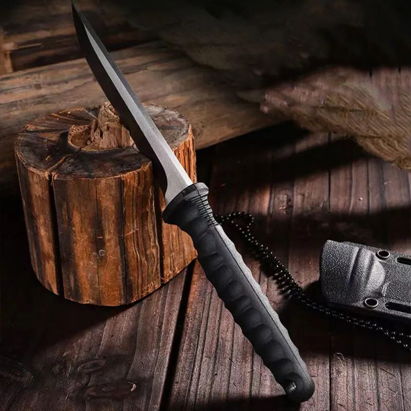 Outdoor EDC Self-Defense Knife, High-Hardness Survival Knife for Outdoors, Camping, and Climbing – Stainless Steel Blade,LK-AA120