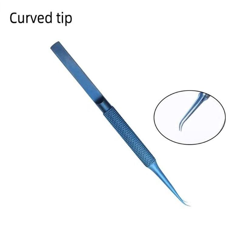 1PC Titanium Alloy Fingerprint Flying Wire Tweezers β 0.15mm Fine Tip β Curved or Straight β for Phone Repair,LK-AA112