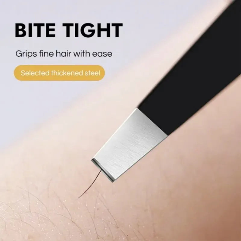 Wholesale Black Stainless Steel Eyebrow Tweezers for Hair Removal, LK-AA52