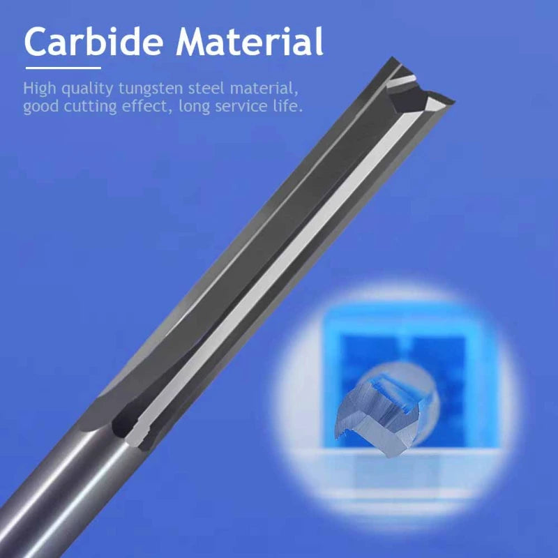 3.175mm Shank 2-Flute Straight Slot Milling Cutter – Tungsten Carbide End Mill for Hard Wood, MDF Engraving,LK-AA224