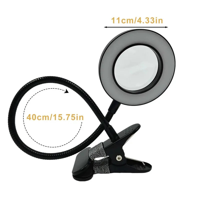 LED Magnifying Lamp with Clamp-3