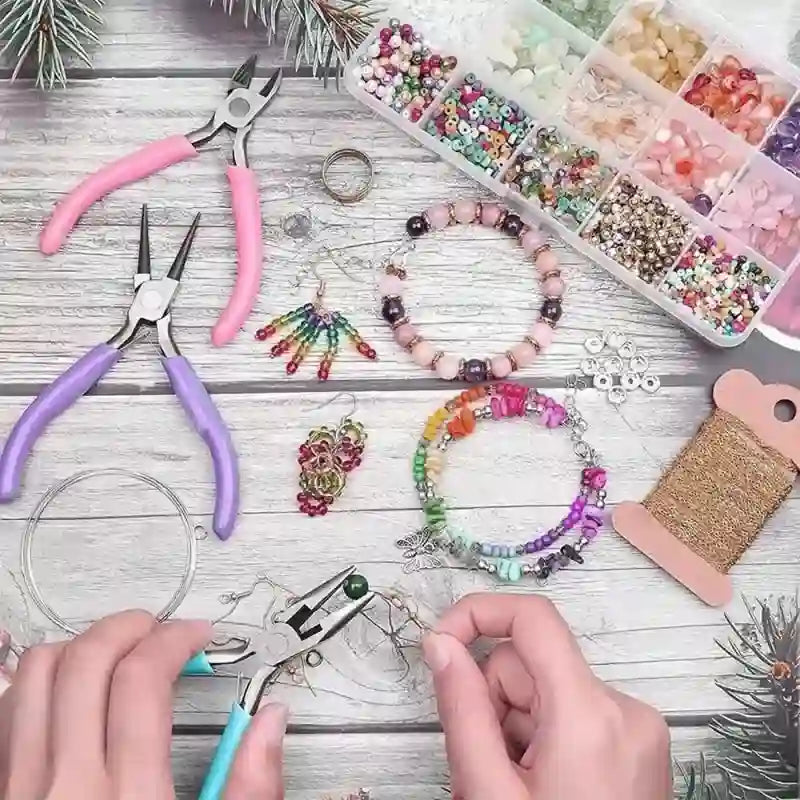 3 Piece Jewelry Pliers Set with Wire Cutters Round Nose and Flat Nose, LK-JP11