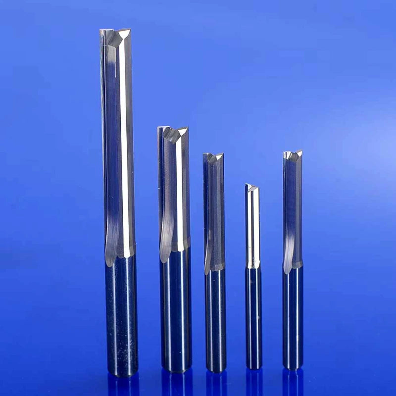 3.175mm Shank 2-Flute Straight Slot Milling Cutter – Tungsten Carbide End Mill for Hard Wood, MDF Engraving,LK-AA224