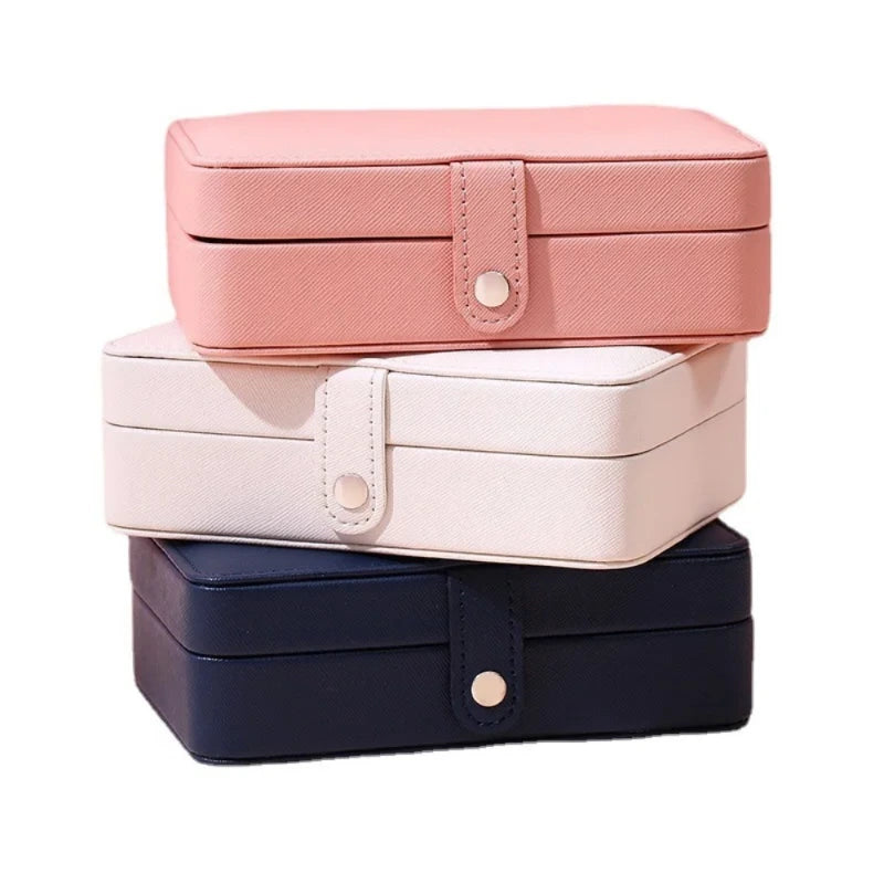 Korean Version Simple Ins Style Portable Jewelry Storage Box 2023 New High-end Exquisite Large Capacity Travel Jewelry Bag,LK-AA150