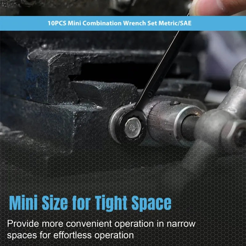 Miniature Open-End & Box Wrench Set-3