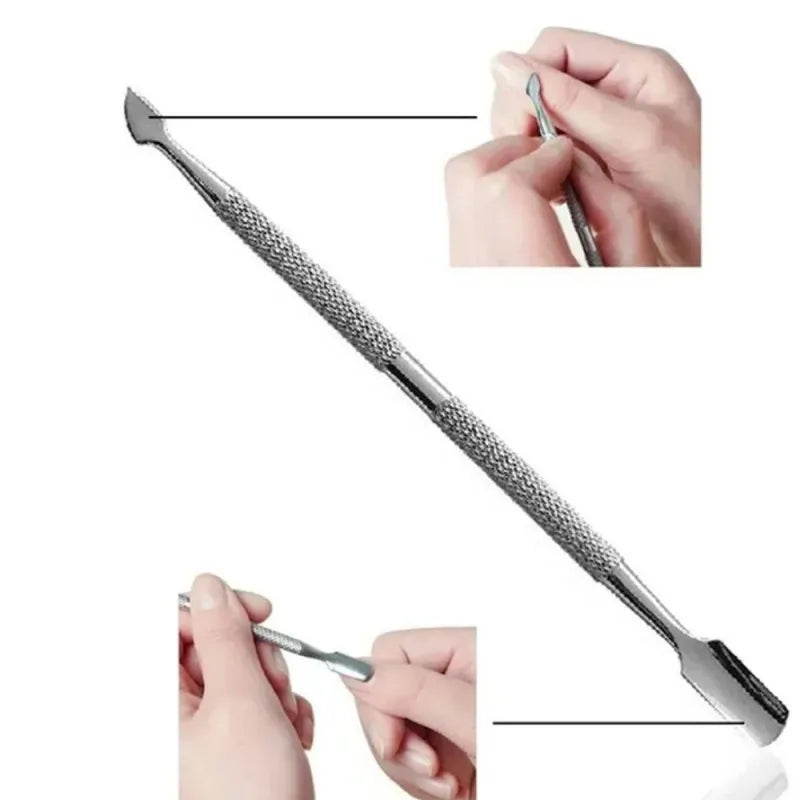 Stainless Steel Dual-Tip Cuticle Remover-4