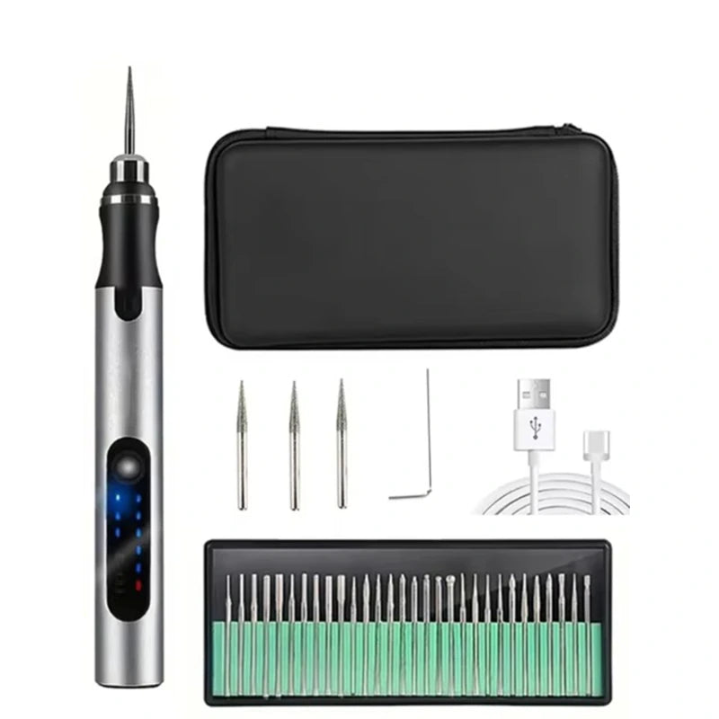USB Cordless Rotary Tool Kit Woodworking Engraving Pen DIY For Jewelry Metal Glass Mini Wireless Drill,LK-AA214