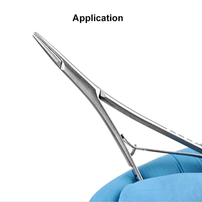 1 Piece Stainless Steel Dental Needle Holder Tweezer – Denspay Dental Mathieu Forceps, Orthodontic Instrument, Surgical Tool for Dentists,LK-AA109