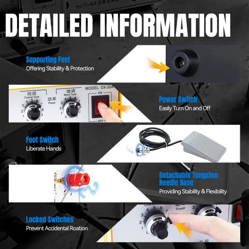 30a Pulse Spot Welder for Jewelry Gold, Silver & Platinum Welding, LK-WD01