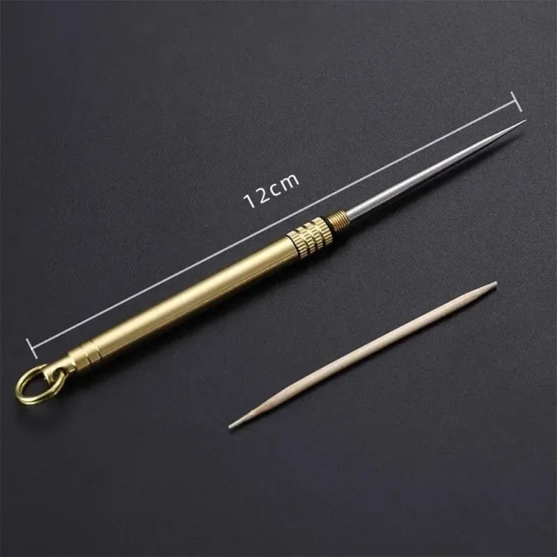 Titanium Travel Toothpick Tube-4