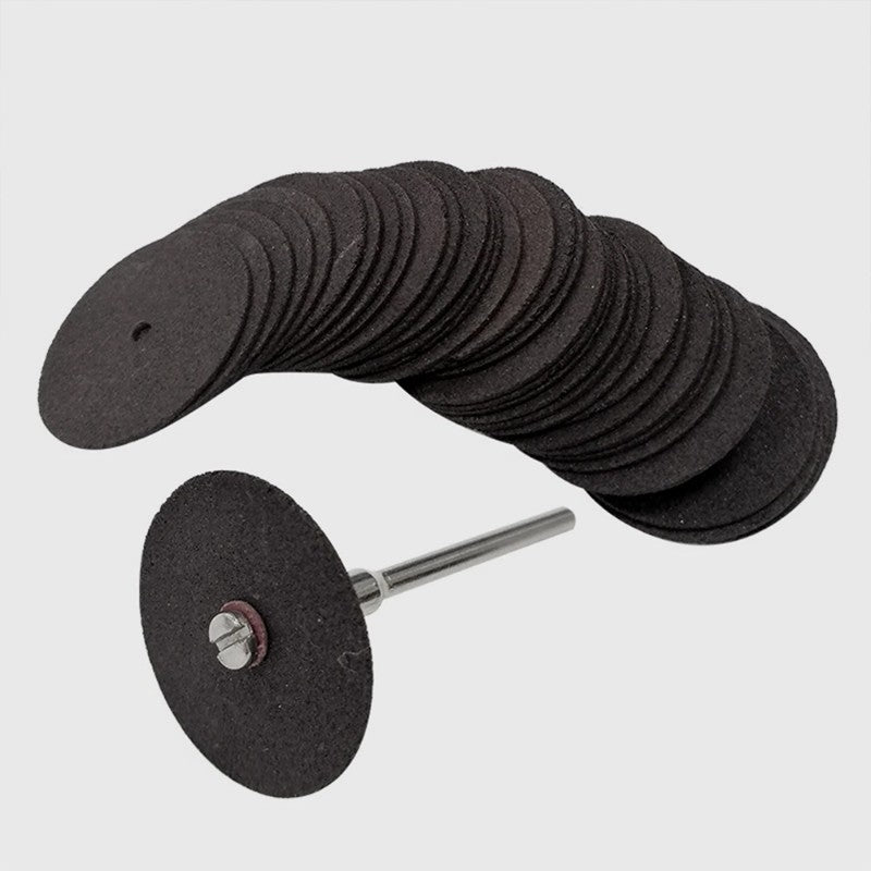 36-Piece Abrasive Cutting Discs Set (24mm) with Mandrels – Grinding Wheels for Dremel Accessories, Rotary Tool Metal Cutting Saw Blades,LK-AA116