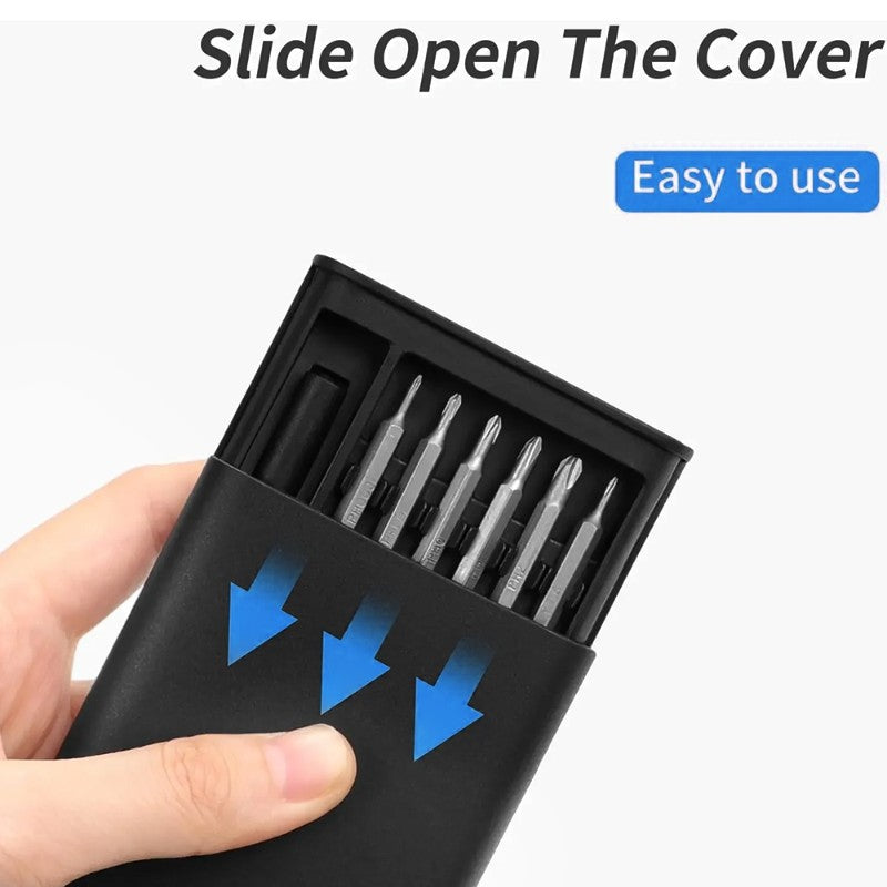 25-in-1 Screwdriver Set with Magnetic Bits – Cross Slot, Hexagonal Precision, DIY Detachable Mini Tool Box, Ideal for Smart Home, PC, and Mobile Phone Repair.LK-AA104