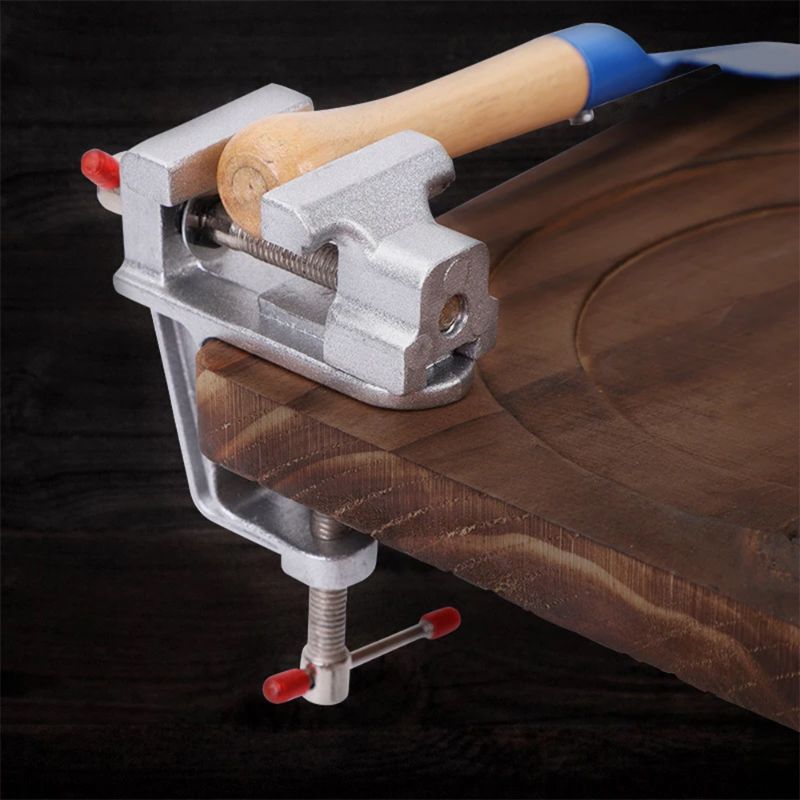 Mini Bench Vise – Multi-Functional 35mm Aluminum Miniature Clamp for Jewelers, Hobbyists, and Small Projects, Mounts on Table, Flat Pliers Tool Vice,LK-AA119