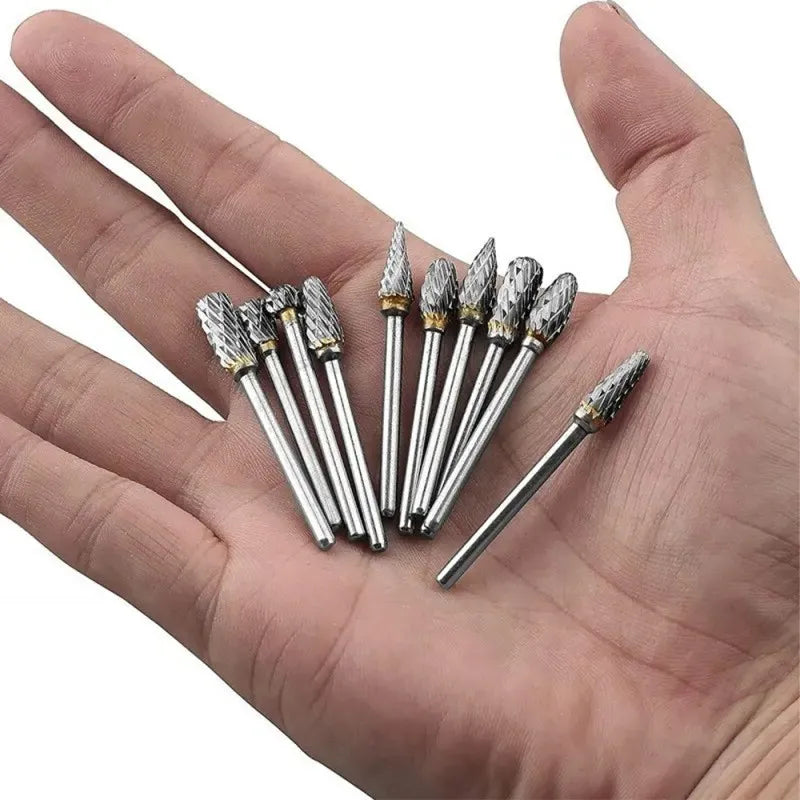 10PCS Tungsten Carbide Burr Set for Woodworking Grinding, LK-AA53