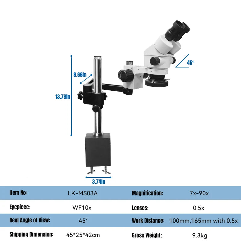 Stereoscopic Zoom Microscope, LK-MS03A
