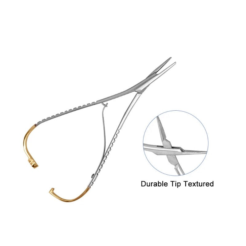 1 Piece Stainless Steel Dental Needle Holder Tweezer – Denspay Dental Mathieu Forceps, Orthodontic Instrument, Surgical Tool for Dentists,LK-AA109