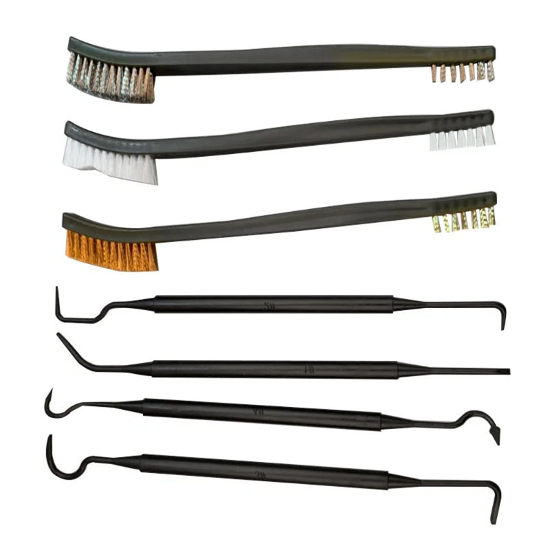 3-Piece Mini Wire Brush Set for Cleaning and Polishing – Stainless Steel, Brass, Nylon, Double-End, Metal Rust Removal Tool,LK-AA103