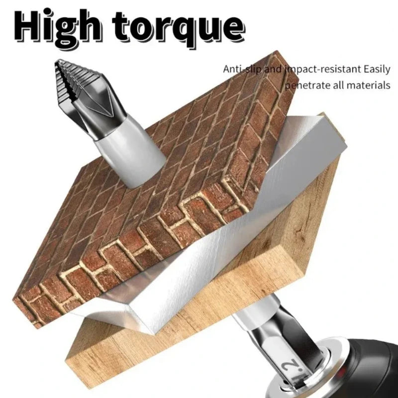 6 PCs Non-Slip Magnetic Cross Head Electric Driver Set - High Hardness Hand Drill Bits Household Electric Screwdrivers,LK-AA240