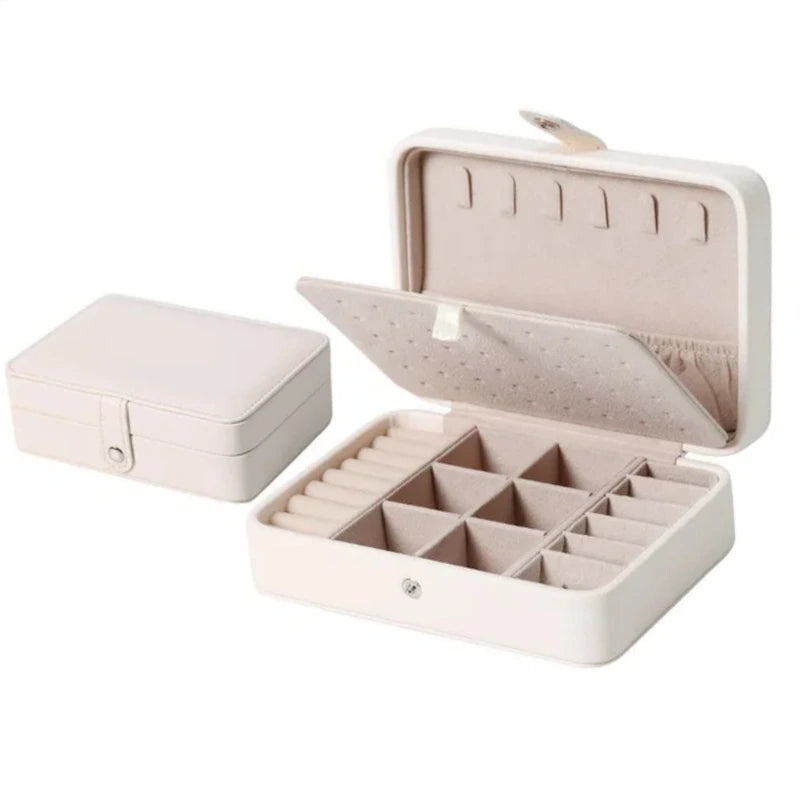 Korean Version Simple Ins Style Portable Jewelry Storage Box 2023 New High-end Exquisite Large Capacity Travel Jewelry Bag,LK-AA150