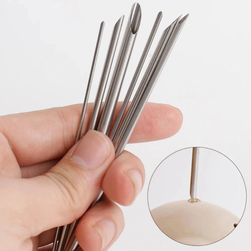 6 Pcs Pottery Stainless Steel Hole Puncher Carving Sculpture Modeling Punching Diy Ceramic Teapot Polymer Clay Tools,LK-AA173