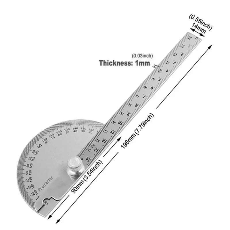 14cm Semi-Circular 180° Protractor Angle Measuring Tool, Carpenter Divider Ruler,LK-AA90