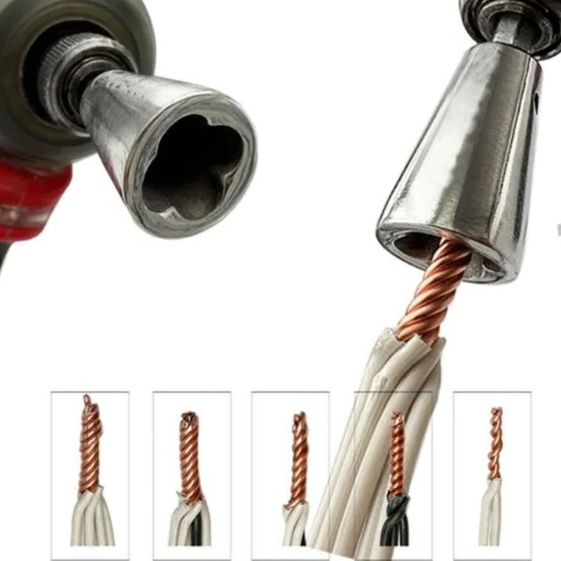 1PC Wire Twisting Tool – Quick Twist Multi-Tool for Electricians, Compatible with Power Drill Drivers, Cable Connector Twisting Device,LK-AA118