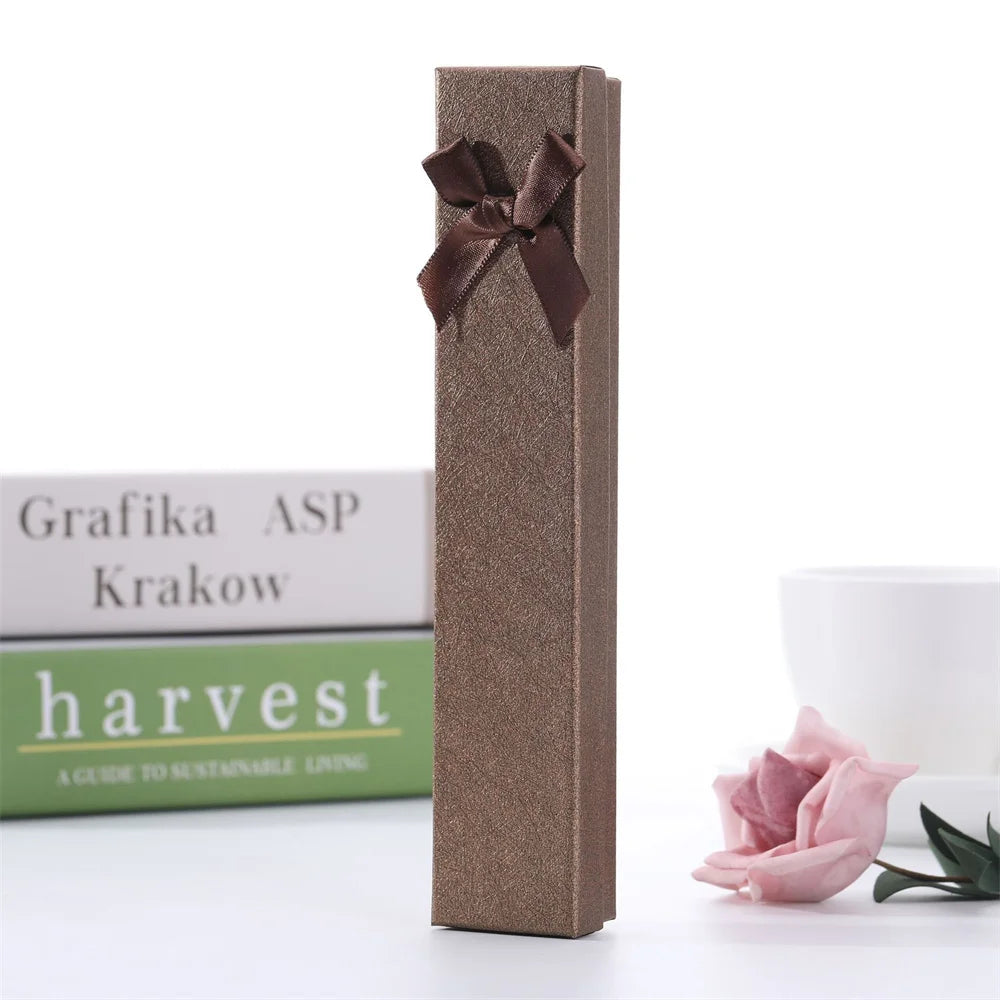 Long Jewelry Necklace Bracelets Box Storage Container Jewellery Boxes Packaging Bowknot Gift Display Case For Business Wholesale,LK-AA249