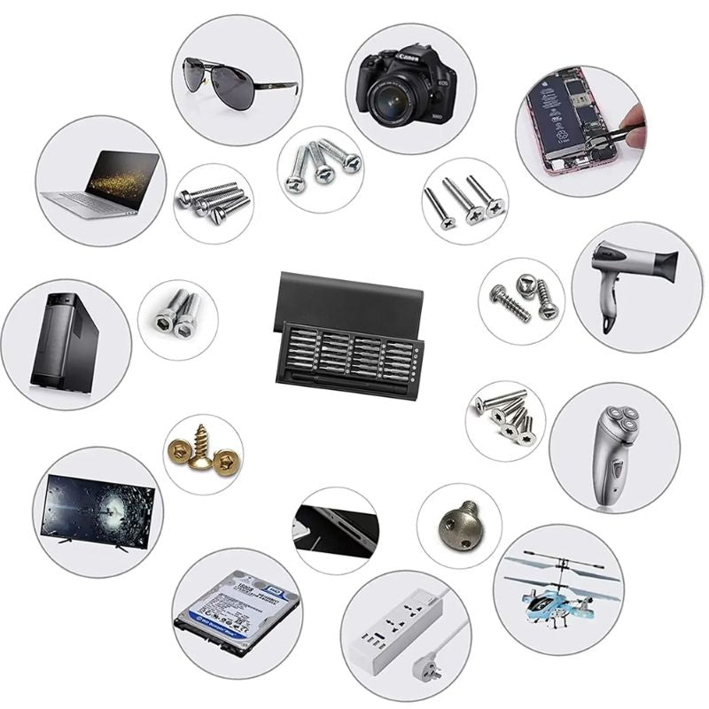 25-in-1 Screwdriver Set with Magnetic Bits – Cross Slot, Hexagonal Precision, DIY Detachable Mini Tool Box, Ideal for Smart Home, PC, and Mobile Phone Repair.LK-AA104