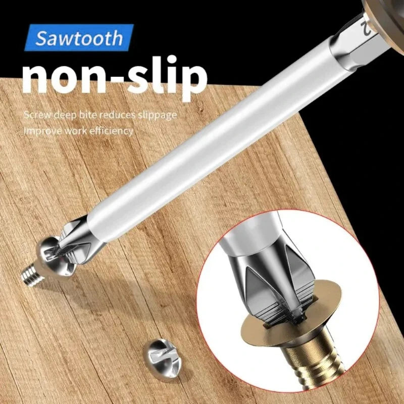 6 PCs Non-Slip Magnetic Cross Head Electric Driver Set - High Hardness Hand Drill Bits Household Electric Screwdrivers,LK-AA240