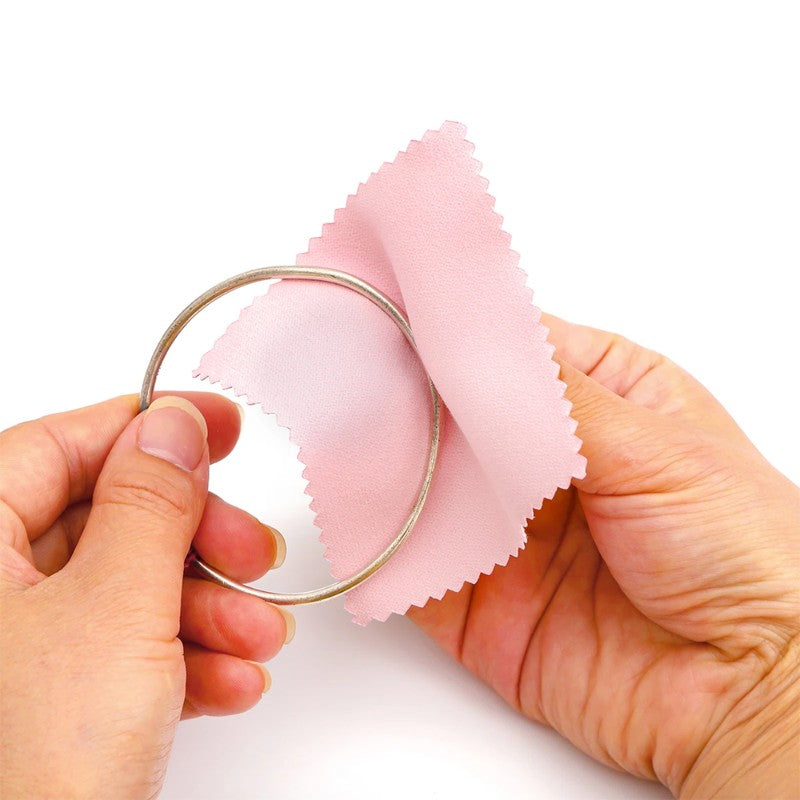 50pcs/Pack Pink Jewelry Polishing Cloth – 8cm x 8cm – Cleaning Cloth for 925 Sterling Silver,LK-AA111