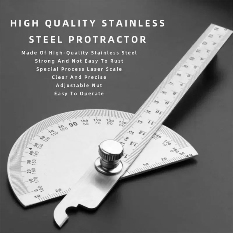 14cm Semi-Circular 180° Protractor Angle Measuring Tool, Carpenter Divider Ruler,LK-AA90