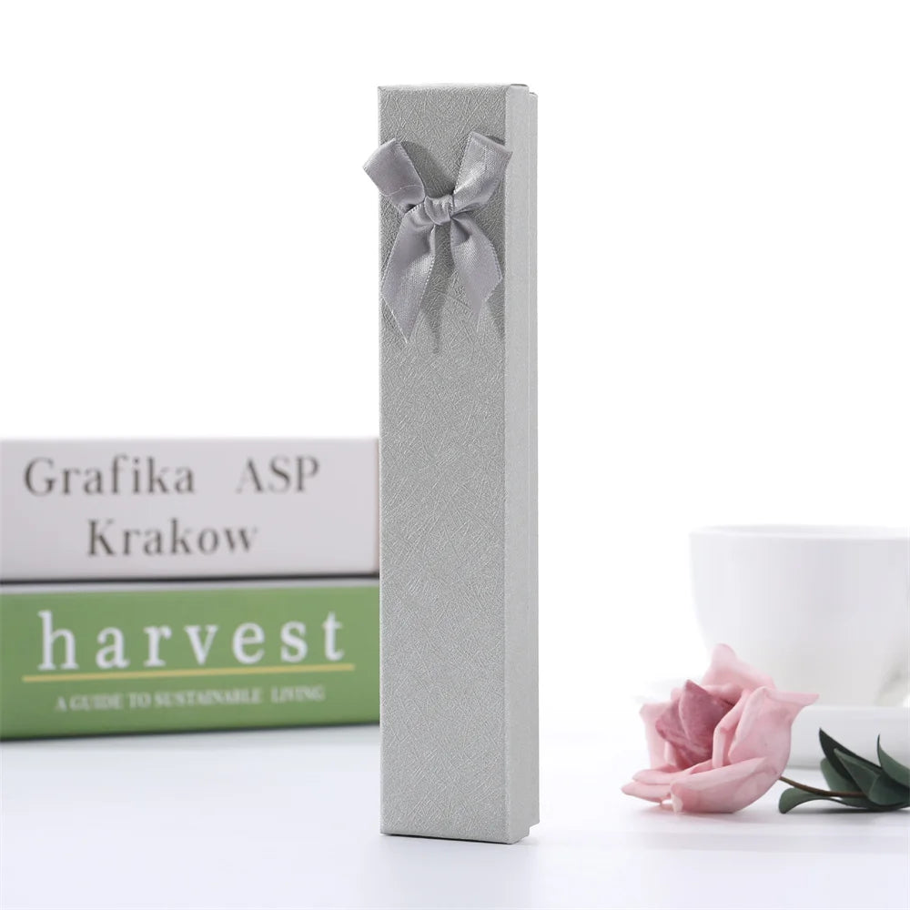 Long Jewelry Necklace Bracelets Box Storage Container Jewellery Boxes Packaging Bowknot Gift Display Case For Business Wholesale,LK-AA249